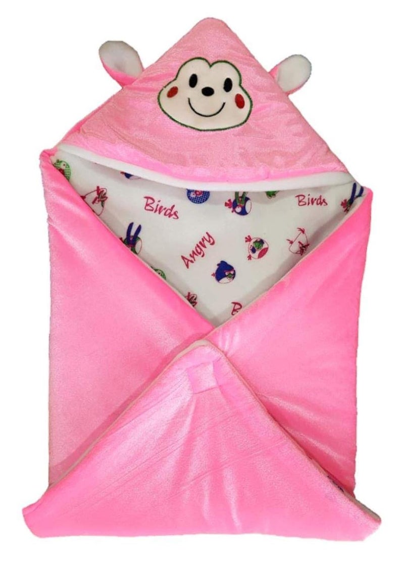Brandonn Brandonn Premium Toddler Mattress with Mosquito Net and Hooded Baby Blanket Pack Pink Pack of 2  - Image 4
