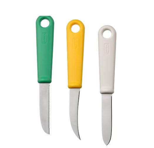 UPPFYLLD UPPFYLLD Paring Knife Set of 3 Mixed Colours  - Image 1