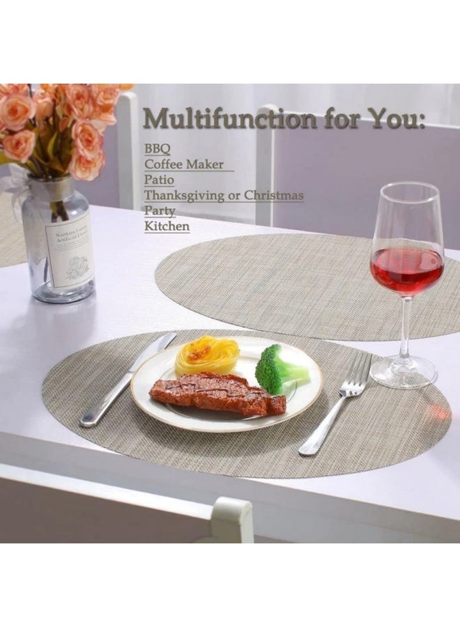 مفارش مائدة ， مفارش مائدة مقاومة للحرارة ，مجموعة من 6 قطع - Image 5