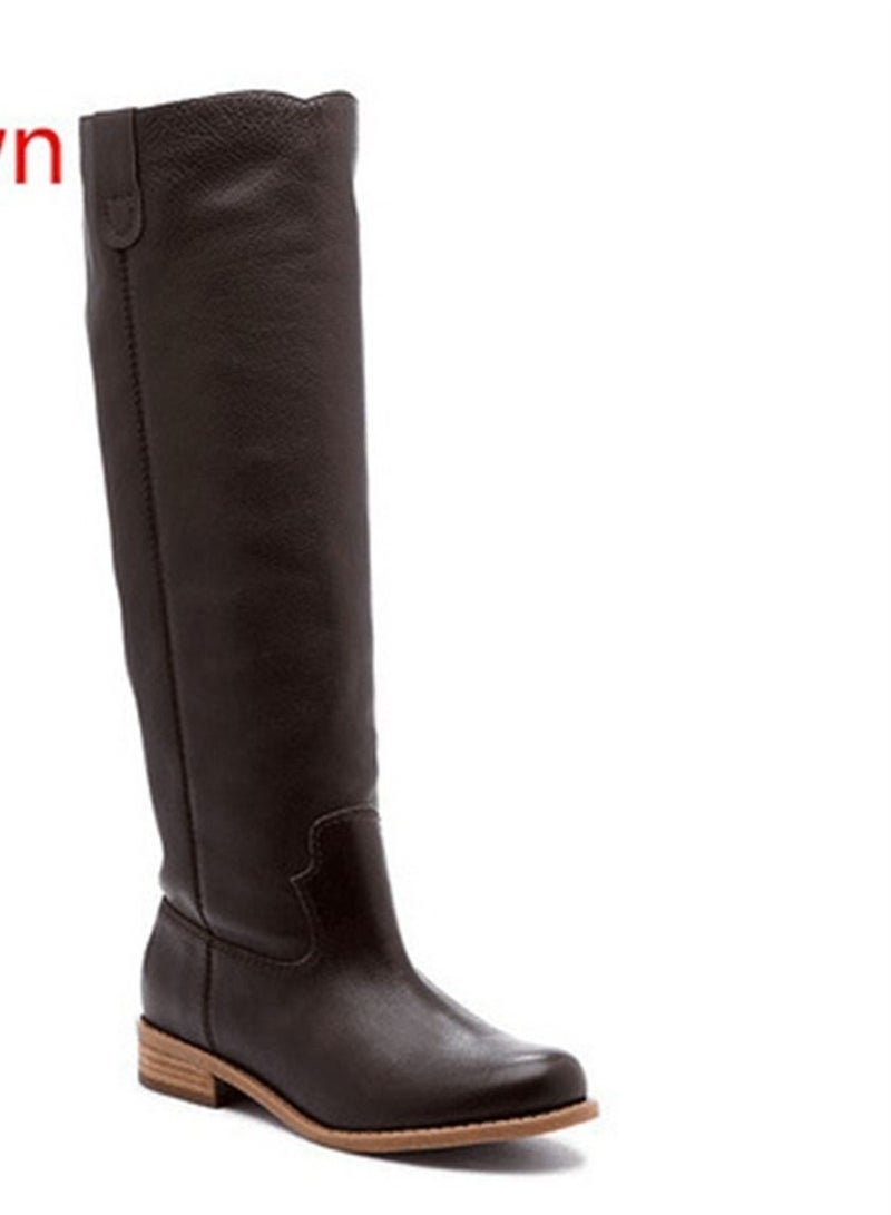 Loquat Thigh High Boots For Women Brown 