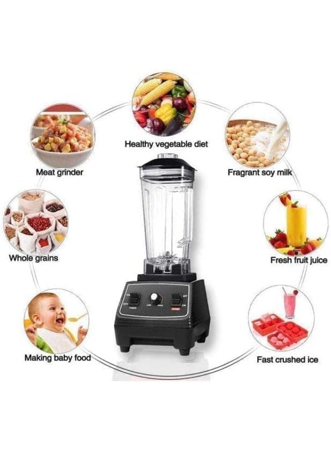 DKH Professional Blender, 4500W Motor, 2.5L Capacity, 15 Speed Settings, Red - Image 3