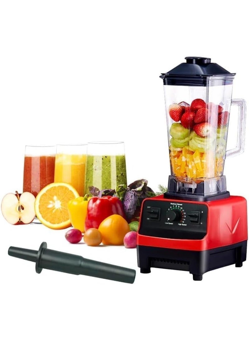 DKH Professional Blender, 4500W Motor, 2.5L Capacity, 15 Speed Settings, Red - Image 1