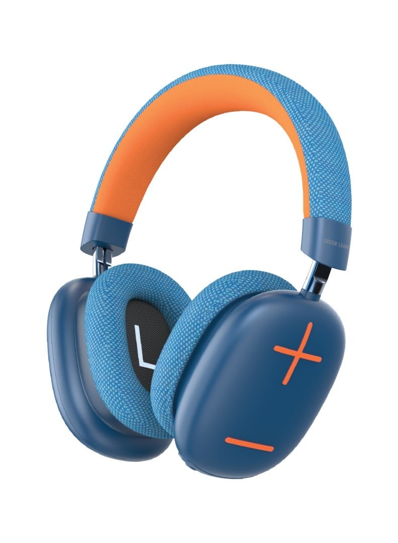 GREEN LION Echo Max Headphone Bluetooth: V5.3 Light Weight- Blue - Image 1