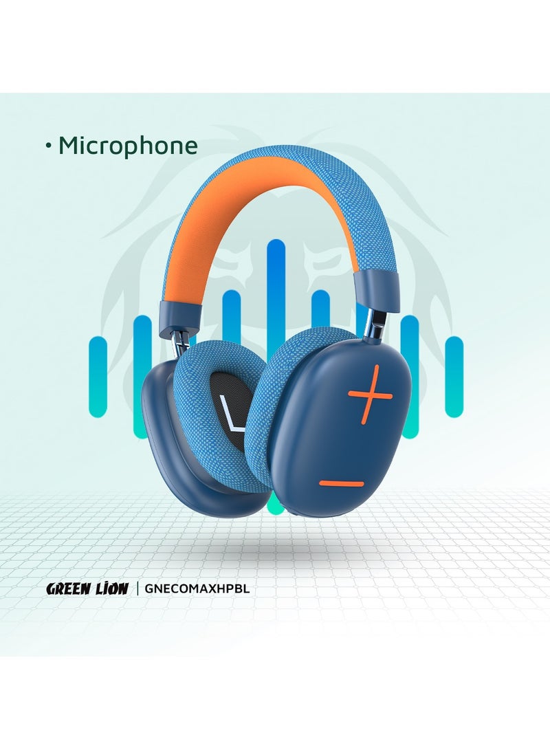 GREEN LION Echo Max Headphone Bluetooth: V5.3 Light Weight- Blue - Image 3