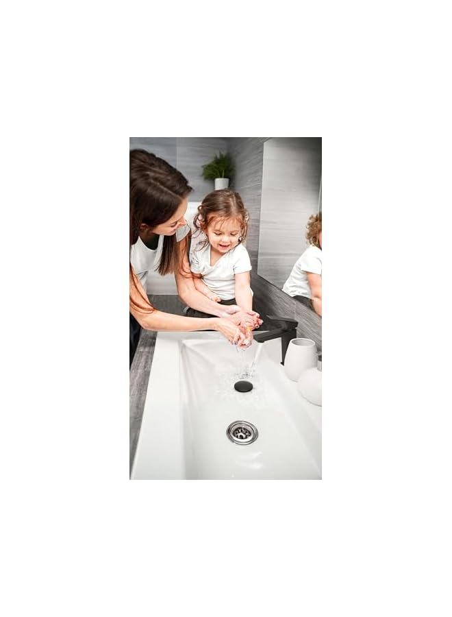 The Bros Black Universal Pop-Up Bathtub Drain Fitting - Tool-Free Installation, Without Overflow for Sink/Washbasin - Image 3