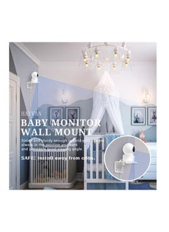 XiuWoo 3 Pack Acrylic Small Floating Shelf for Security Cameras, Baby Monitors, Speakers, Plants and More, White  - Image 2