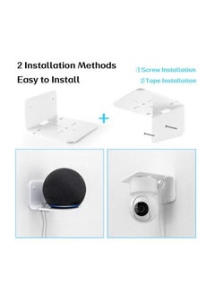 XiuWoo 3 Pack Acrylic Small Floating Shelf for Security Cameras, Baby Monitors, Speakers, Plants and More, White  - Image 3