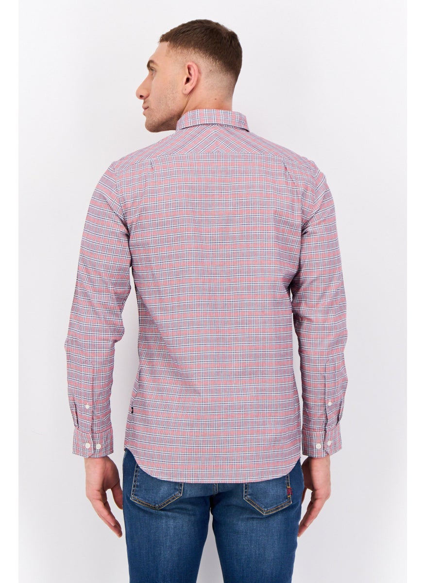 NAUTICA Men Classic Fit Plain Long Sleeve Casual Shirt, Multi Color  - Image 3