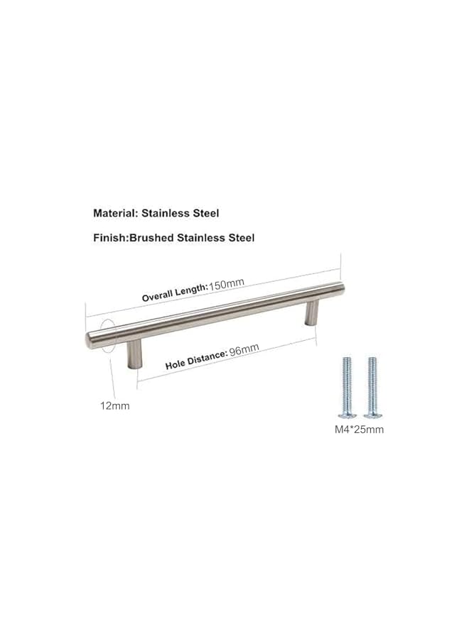 promass Cabinet Pulls, 15Pack 15cm Stainless Steel Cabinet Pull Handles, Furniture Bar Handles for Drawer Dresser Cupboard, Brushed Nickel Cabinet Handles, Nickel Pulls Modern Cabinet Hardware - Image 5