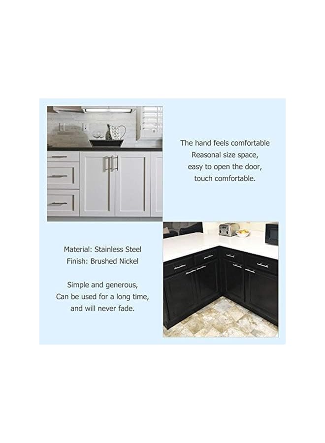 promass Cabinet Pulls, 15Pack 15cm Stainless Steel Cabinet Pull Handles, Furniture Bar Handles for Drawer Dresser Cupboard, Brushed Nickel Cabinet Handles, Nickel Pulls Modern Cabinet Hardware - Image 3