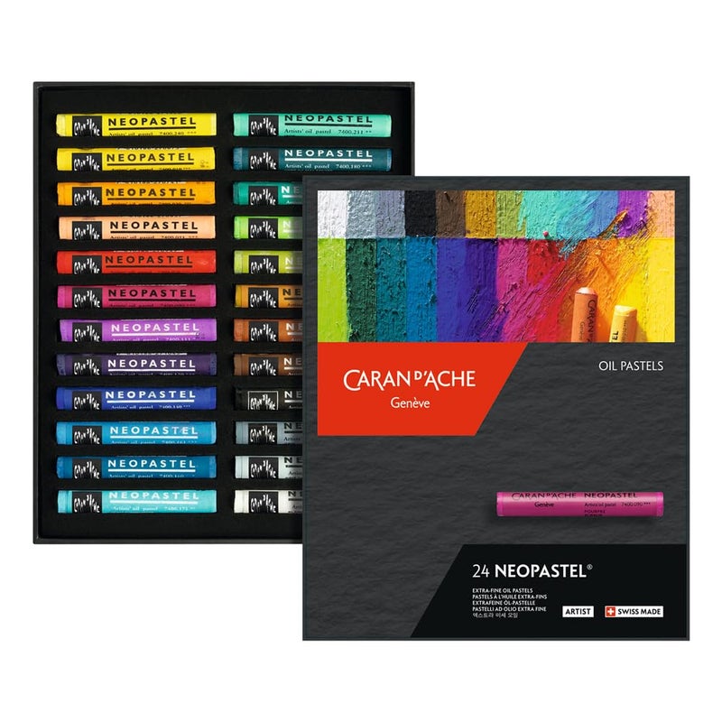 Caran D'ache Neopastel Oil Pastels Set Of 24 (7400.324) - Image 1