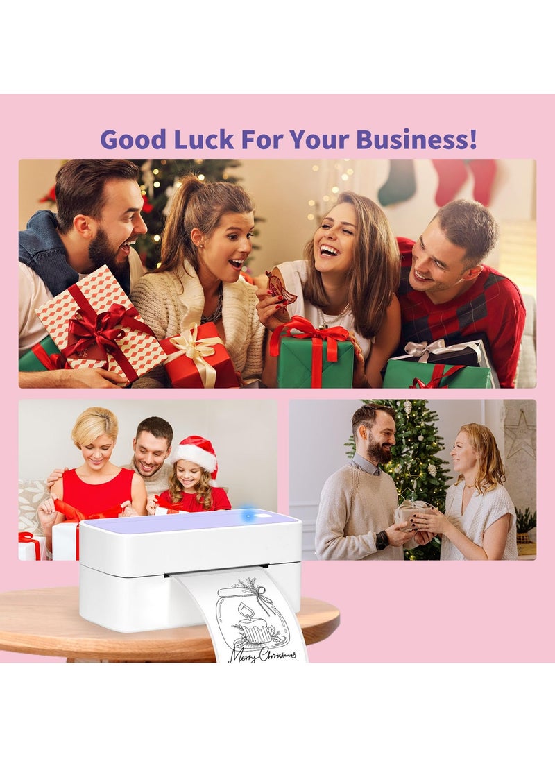 phomemo 241-BT Bluetooth Thermal Label Printer, 4X6" Wireless Shipping Label Printer for Small Business, Label Printer for Shipping Packages, Compatible with iPhone, Android (Purple) - Image 5