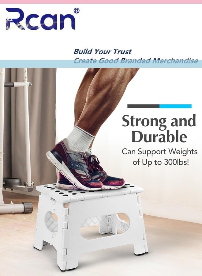 ركان كرسي خطوة قابل للطي قوي للغاية وقابل للطي للأطفال، كرسي قابل للطي خفيف الوزن محمول كبير الحجم غير قابل للانزلاق للبالغين، كراسي خطوة شديدة التحمل للمطبخ والحمام أو غرفة النوم. - Image 3