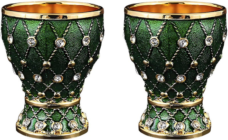Premium Metal Crystal Designs Drinking Cup Ideal for Cocktails and White Spirit Elegant Goblet Rhinestone Glassware - Image 1