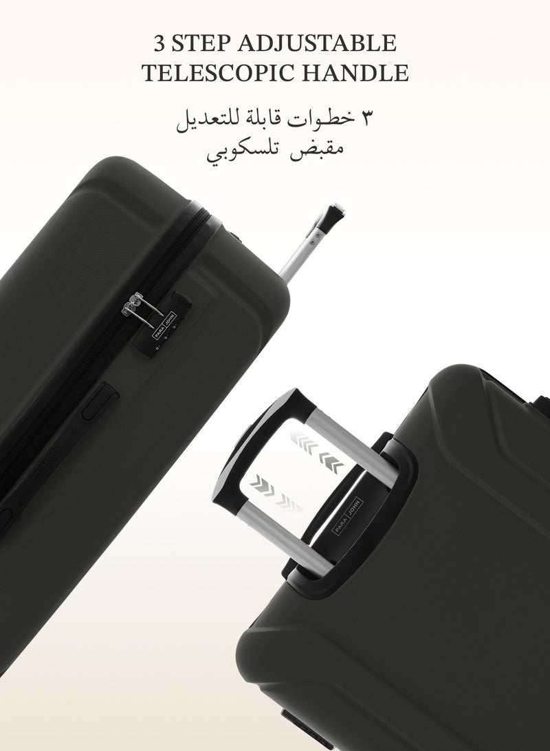 PARAJOHN حقائب سفر سبيكتروم 28 بوصة - حقيبة صلبة خفيفة الوزن من ABS مع عجلات دوارة 360° وقفل TSA - رمادي داكن - Image 4