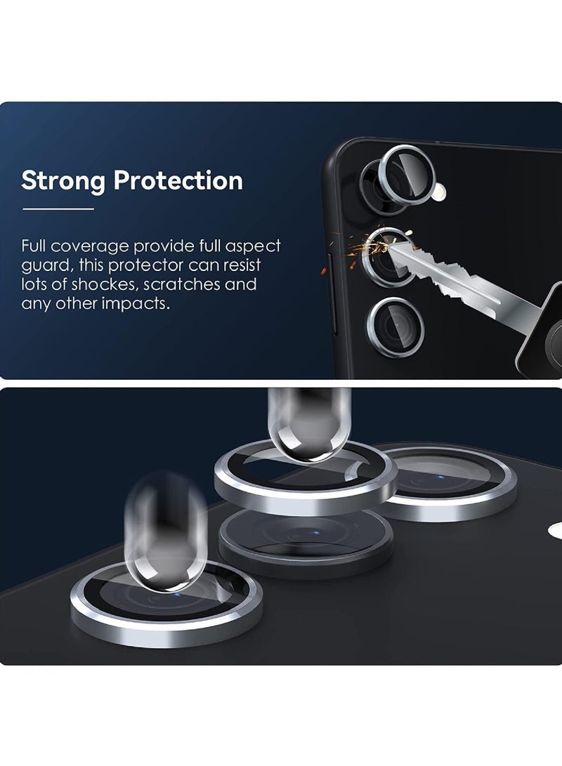 Captaintech 1 Pack Camera Lens Protectors for Galaxy S24 Ultra Scratch-Resistant Ultra-Thin Tempered Glass Camera Cover Screen Protector Metal Individual Ring Camera Lens Protector - Image 5