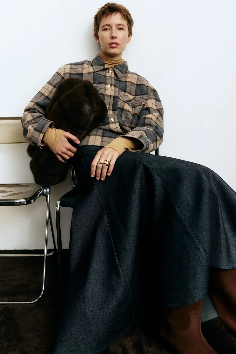 اتش اند ام جاكيت خفيف فضفاض