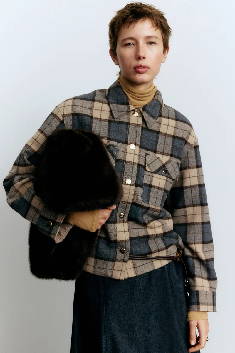 اتش اند ام جاكيت خفيف فضفاض