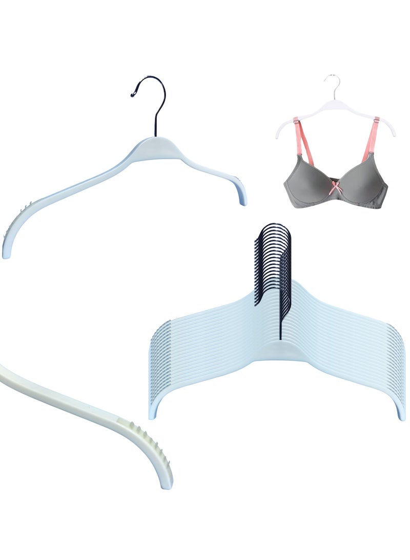ORTUK 12pcs Heavy Duty Plastic Hangers for Pants, Non Slip Shoulder Clothes Hangers, Detachable 360° Rotatable Swivel Hook, Space Saving Closet Hangers for Coat, Shirt, Trouser, Lingerie Wardrobe 42x20 cm - Image 1