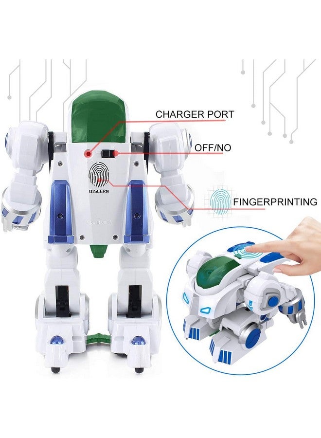 ماجيك واند، روبوت ذكي قابل لإعادة الشحن 2 في 1، يعمل بالتحكم عن بعد، مستشعر تشوه اللمس بالإصبع، قابل للبرمجة للأطفال، أبيض، عبوة من قطعة واحدة - Image 5