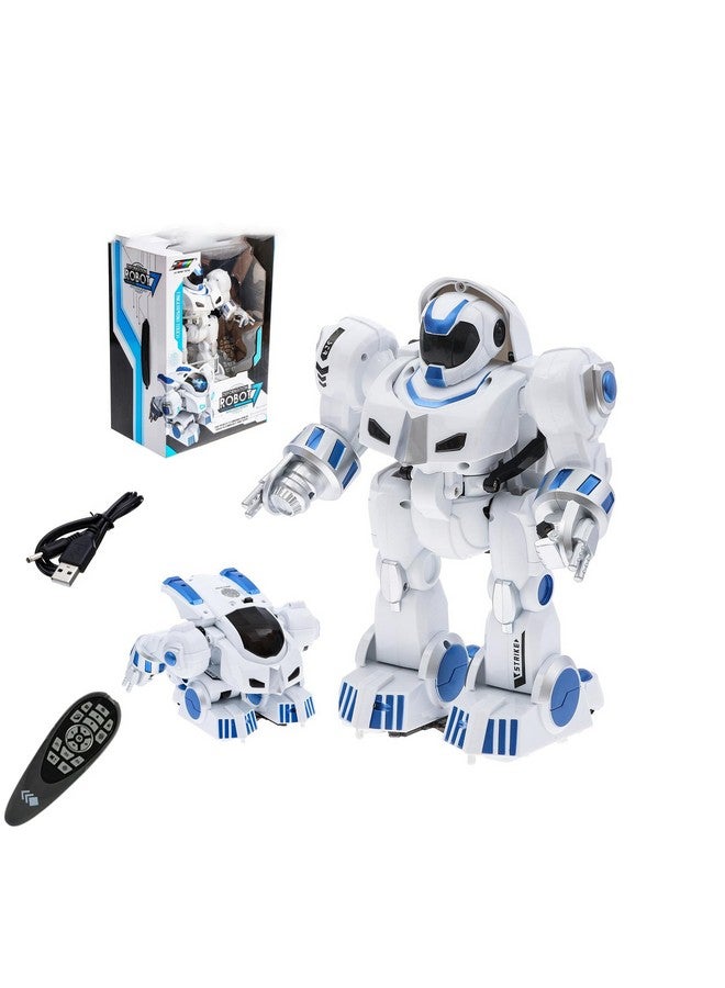 ماجيك واند، روبوت ذكي قابل لإعادة الشحن 2 في 1، يعمل بالتحكم عن بعد، مستشعر تشوه اللمس بالإصبع، قابل للبرمجة للأطفال، أبيض، عبوة من قطعة واحدة - Image 1