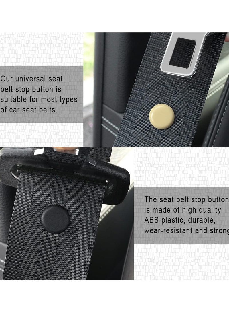SYOSI 8 Sets Universal Fit Seatbelt Stopper Kit Seat Belt Stop Button Snap-on Seat Belt Button Stop Seat Belt Buckle Button Prevent Buckle Plastic Clip Stop from Sliding Down The Belt  - Image 5