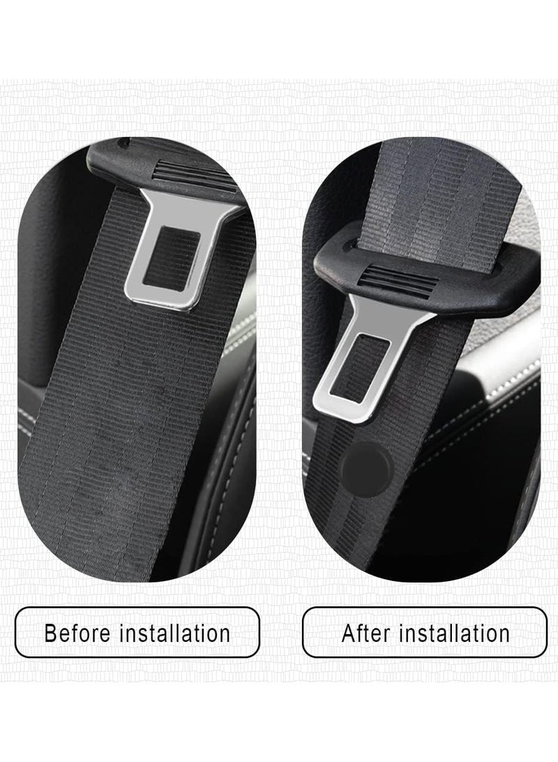SYOSI 8 Sets Universal Fit Seatbelt Stopper Kit Seat Belt Stop Button Snap-on Seat Belt Button Stop Seat Belt Buckle Button Prevent Buckle Plastic Clip Stop from Sliding Down The Belt  - Image 2