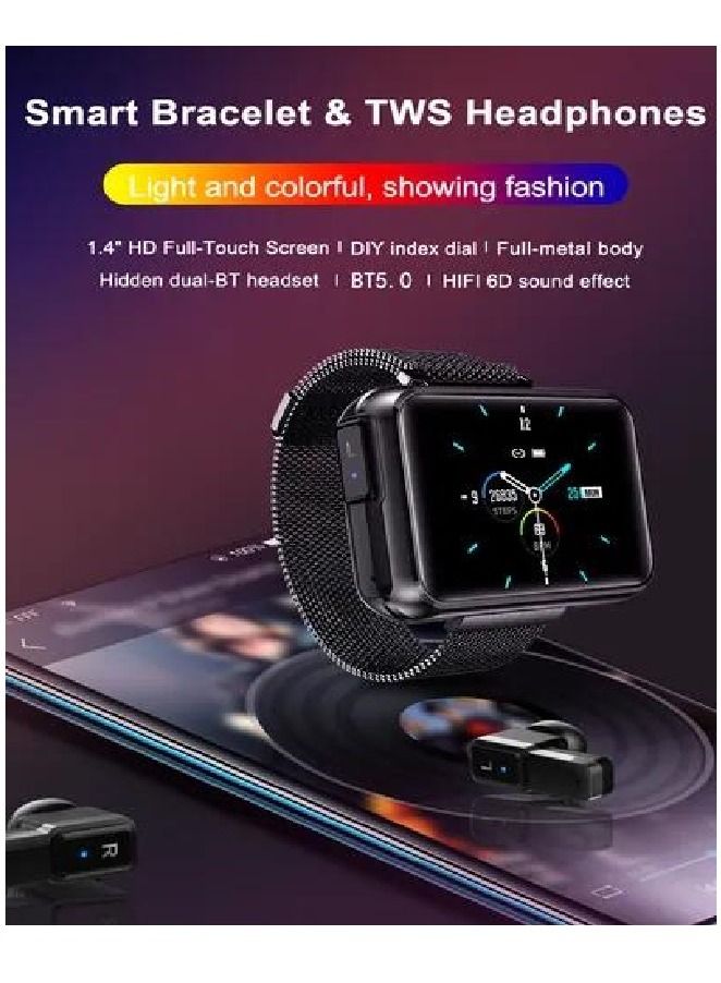 2 In 1 IP67 Waterproof Multi-Function Bluetooth Earbud Wireless Headphone And Smartwatch For iOS/Android Phones - Image 5