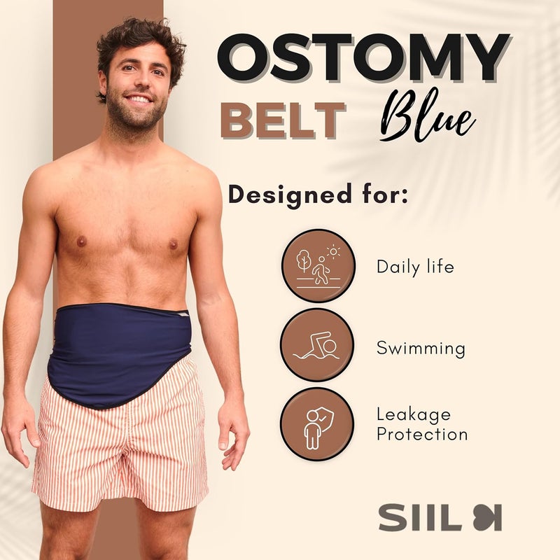 SIIL Ostomy Belt for Men & Women | FSA & FHA Approved | Ostomy Bag Covers | Sports & Swimming | Colostomy Belts, Illeostomy Covers, Urostomy Belt | Ostomy Wrap Improved Zipper - Made in EU - Image 5