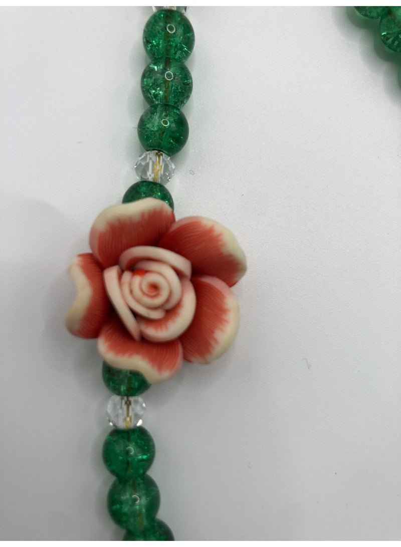 حزام هاتف كريستالي فاخر مصنوع يدويًا - ROSE 2 - Image 4