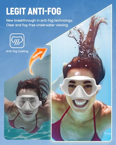W WSTOO WSTOO Frameless Swim Goggles with Nose Cover for Adults Panoramic AntiGlare AntiFog Tempered Glass Lenses and Perfect Seal FoodGrade Silicone Skirt Suitable for Snorkelling and Diving - Image 3