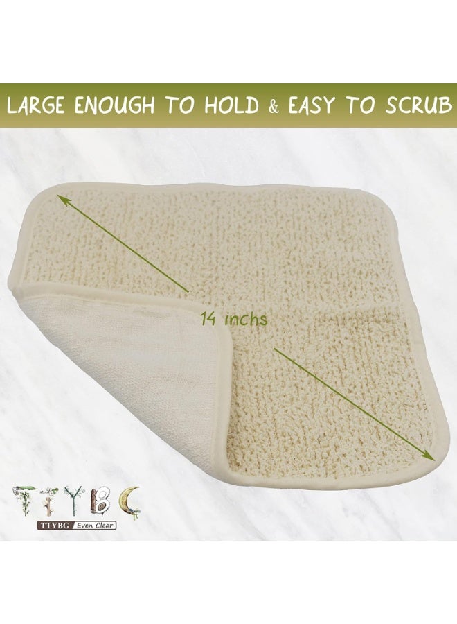 TTYBG Natural Organic Ramie and Rayon Made from Bamboo Dual Sided Washcloths Hand Towels Ultra Soft for Shower Bath Spa, Gentle for Body Face Sensitive Baby Skin, Pack of 4 - Image 4