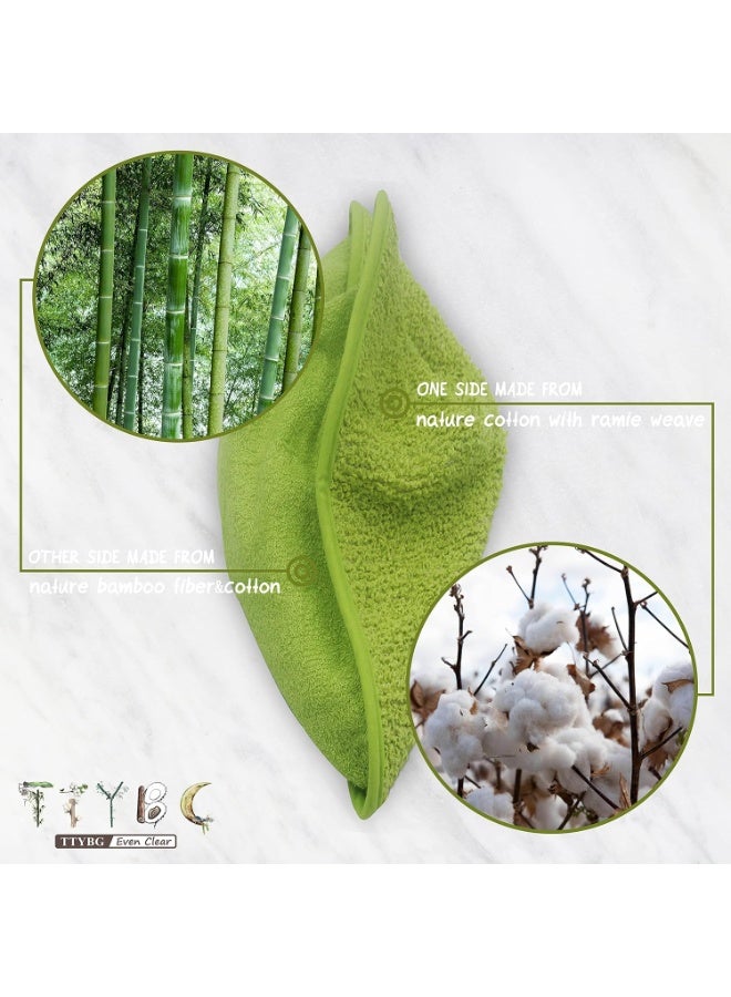 TTYBG Natural Organic Ramie and Rayon Made from Bamboo Dual Sided Washcloths Hand Towels Ultra Soft for Shower Bath Spa, Gentle for Body Face Sensitive Baby Skin, Pack of 4 - Image 3
