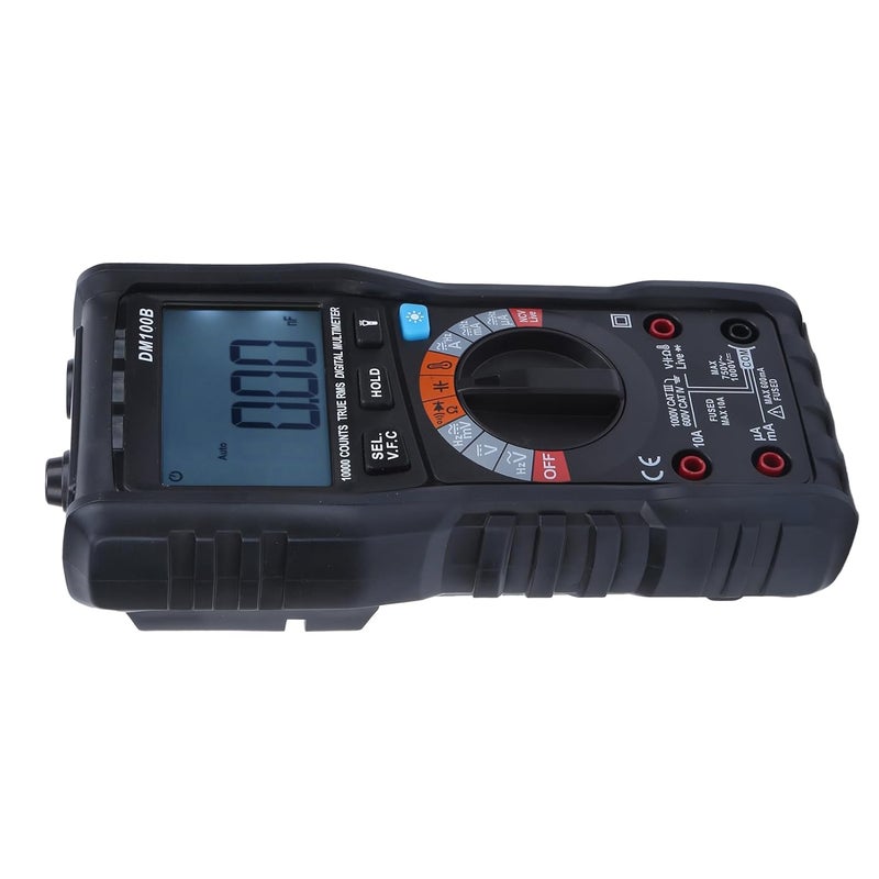 DM100B Digital Multimeter Tester with LCD Display Non Contact Voltage Detection Burn Proof - Image 4