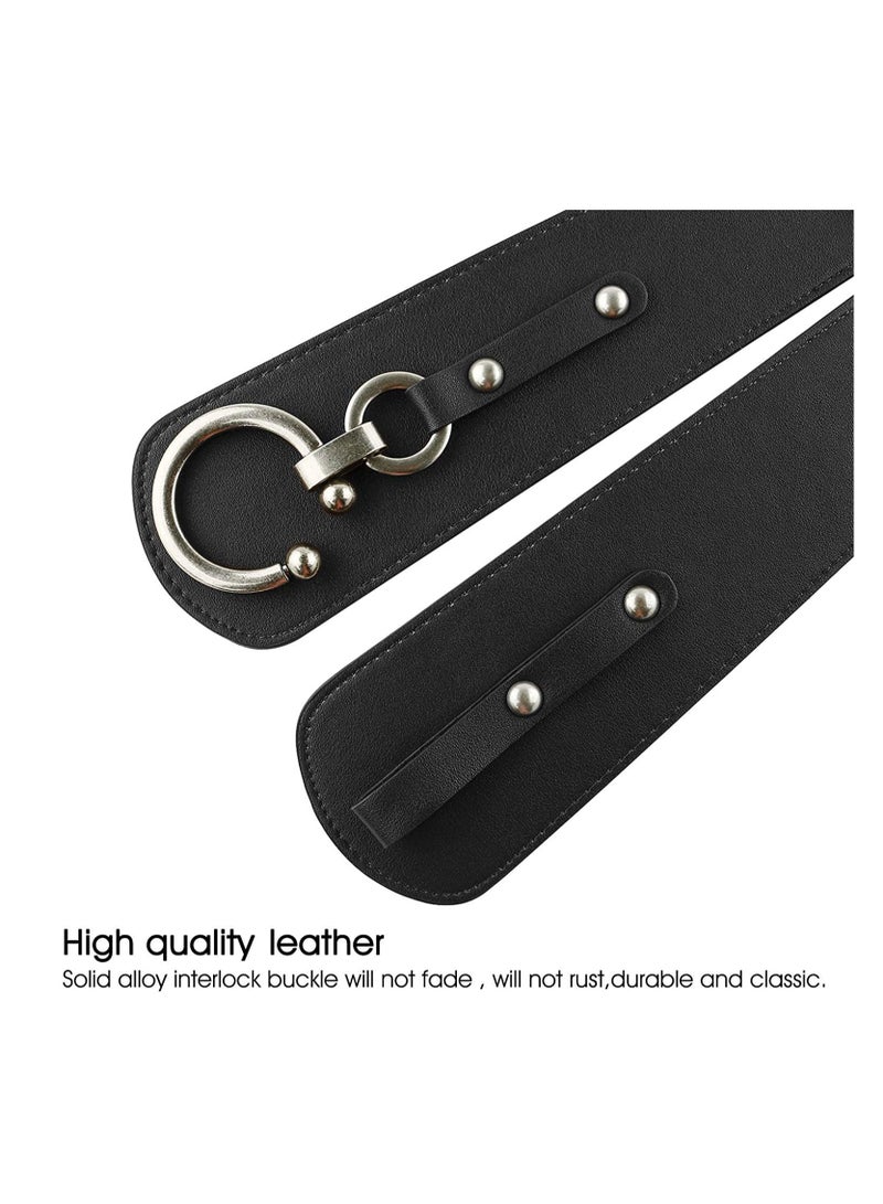 Excefore Women's Fashion Vintage Wide Elastic Stretch Waist Belt, With Interlock Buckle Halloween Belt - Image 2