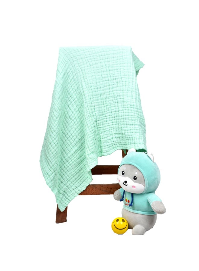 مومز هوم منشفة أطفال قطنية فائقة النعومة من مامز هوم، 6 طبقات، قابلة للامتصاص، 100×100 سم، (0-3 سنوات) - خضراء - Image 3