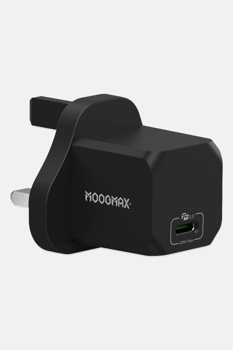MOOGMAX FB-03U90WE GaN PD 20W Charger, Black - Image 2