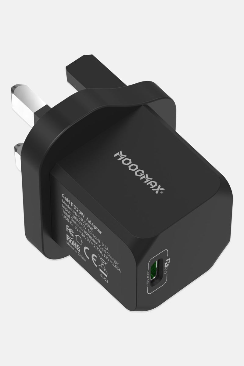 MOOGMAX FB-03U90WE GaN PD 20W Charger, Black - Image 5