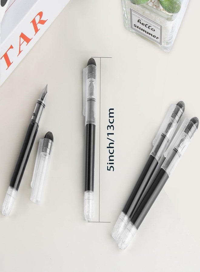 FEIDIAO 12Pcs Disposable Fountain Pens,Smooth Writing Black Pens,Quick Drying Ink Pen,Office School Supplies for Doodling,Sketching,Calligraphy(Black) - Image 3
