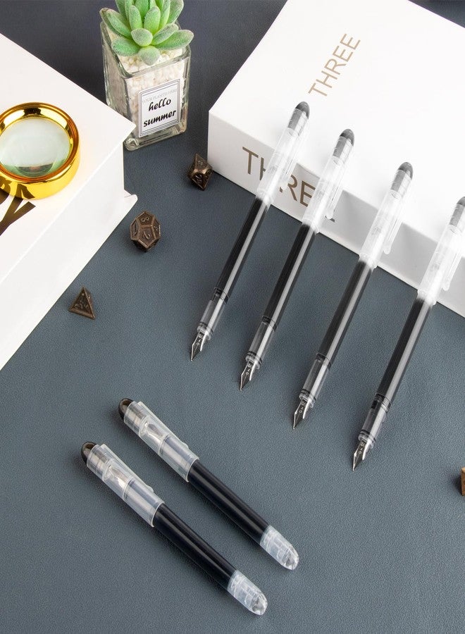 FEIDIAO 12Pcs Disposable Fountain Pens,Smooth Writing Black Pens,Quick Drying Ink Pen,Office School Supplies for Doodling,Sketching,Calligraphy(Black) - Image 5