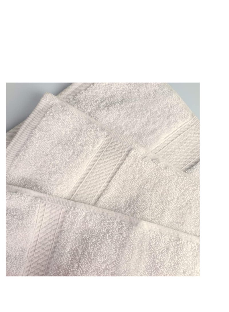 Superior Egyptian Cotton Pile Face Towel/Washcloth Set of 6, Ultra Soft Luxury Towels, Thick Plush Essentials, Absorbent Heavyweight, Guest Bath, Hotel, Spa, Home Bathroom, Shower Basics, Cream - Image 5