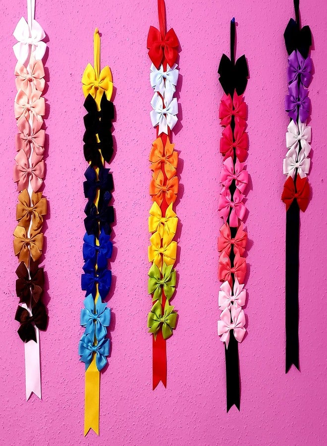 Elandy 12PCS Ribbon Hair Bow Holder Organizer Hair Accessories Storage Organizer Headband Hair Clips Display Hanger Hanging Tools for Women Girls(Color Random) - Image 4
