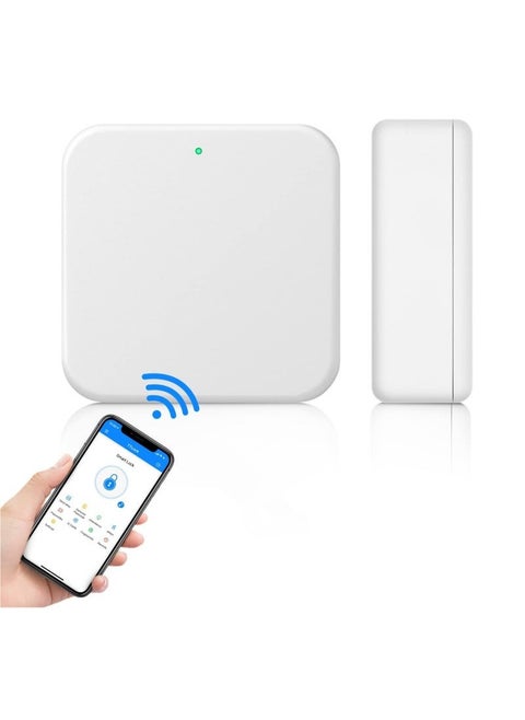 Smart Wi-Fi Gateway G2 Hub for Remote Control, Bridge Management of Bluetooth Deadbolt Door Locks with TT Lock Device App, Works with Alexa Google Home for Voice Control (White)