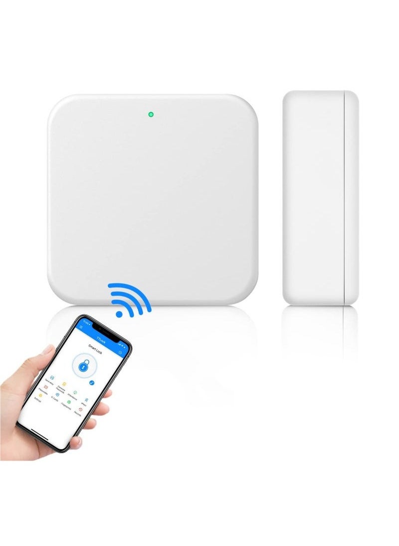 Xkimos - Smart Wi-Fi Gateway G2 Hub for Remote Control, Bridge Management of Bluetooth Deadbolt Door Locks with TT Lock Device App, Works with Alexa Google Home for Voice Control (White) - Image 1