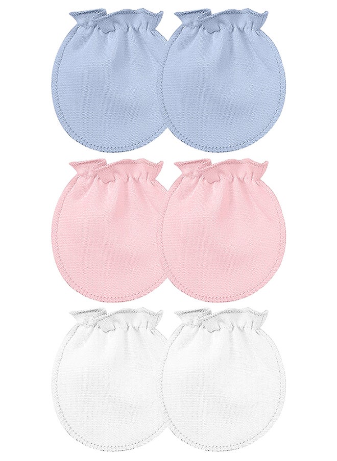 MARGOUN 3 Packs Newborn Baby Mittens Anti Scratch Baby Mittens No Scratch Mittens Baby Gloves for 0-6 Months Boys Girls Multicolour  - Image 2
