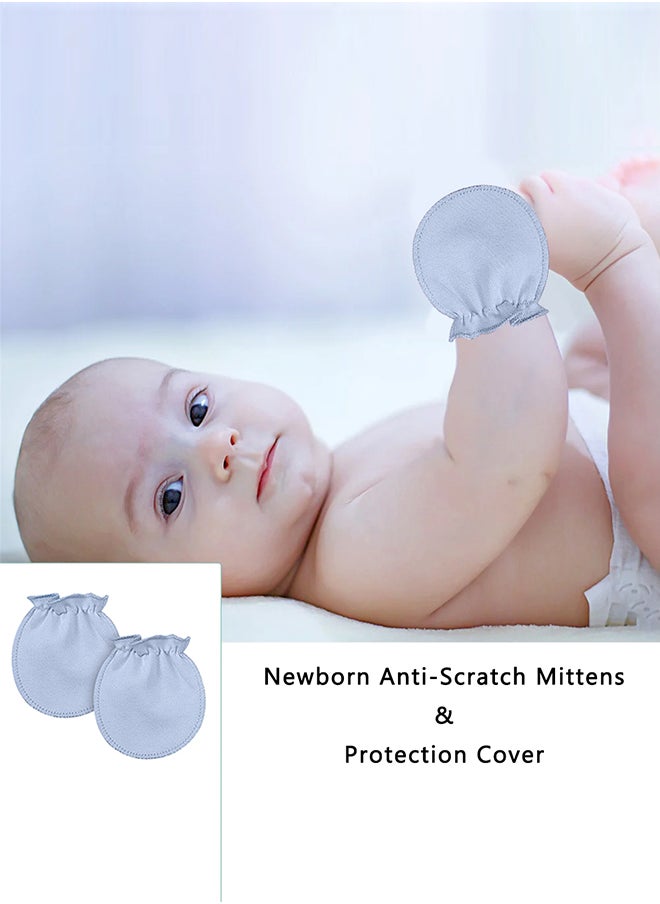 MARGOUN 3 Packs Newborn Baby Mittens Anti Scratch Baby Mittens No Scratch Mittens Baby Gloves for 0-6 Months Boys Girls Multicolour  - Image 3