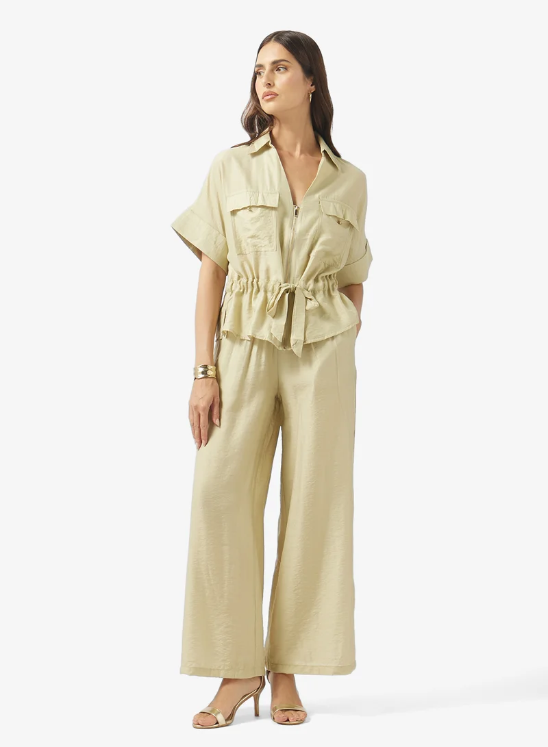 ايلا طقم بلوزة وبنطلون بسحاب