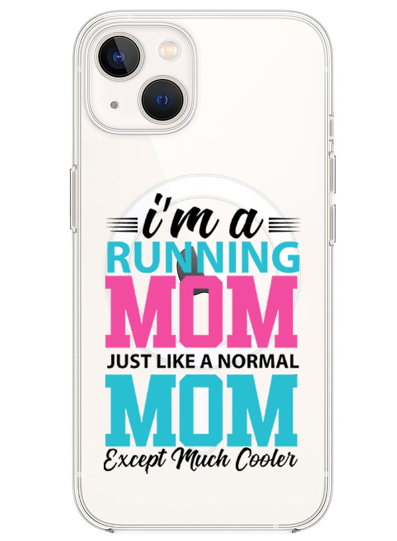 Theodor Magnetic Case for iPhone 14 Plus 6.7-inch Compatible with MagSafe Wireless Charging, Shockproof Phone Bumper Cover I am running mom black copy - Image 1