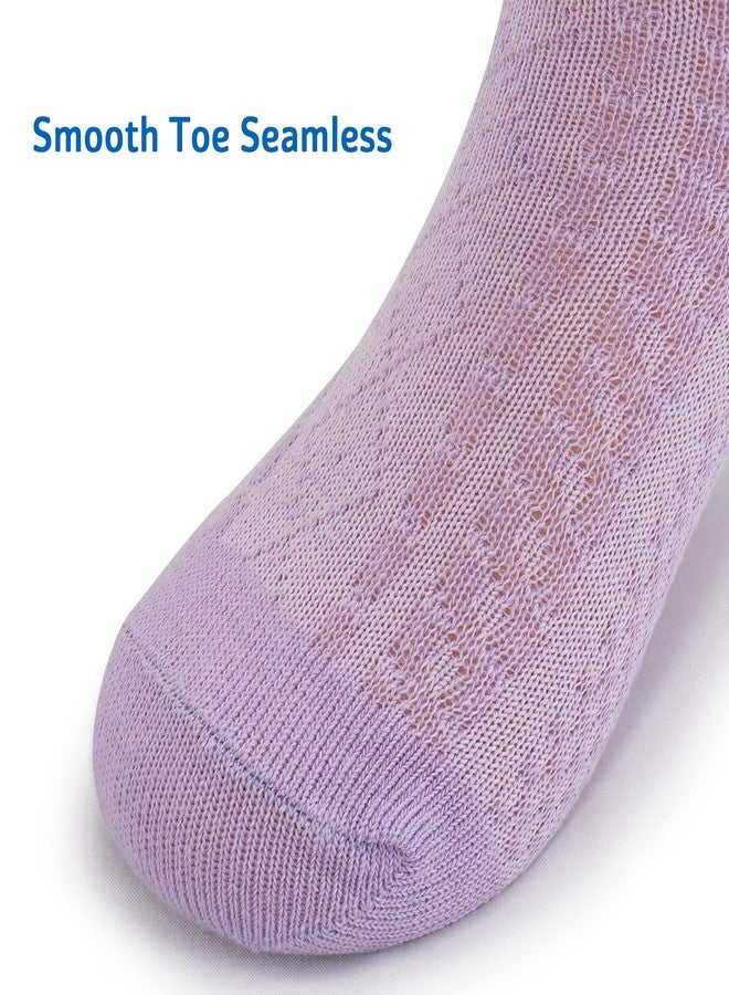 Looching 5 Pairs Baby Girls Boys Mesh Thin Cotton Socks Toddler Ruffle No Show Soft Low Cut Ankle Socks for Little Kids - Image 4