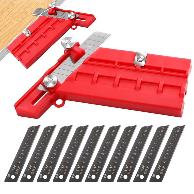 Serplex Wood Edge Trimmer with 10 Blades 45Degree VShaped Chamfer Cutter Edge Trimming Tool for Woodworking Hand Trimming Tool for Woodworking Projects Wood Cutting Tools - Image 1